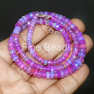 Natural Opal Beads, Purple Opal Beads, Ethiopian Opal Beads, Real Opal Necklace, Faceted Opal Beads, Fire Opal Beads, Ethiopian Opal Beads