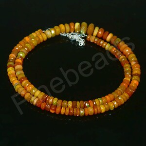 Faceted Ethiopian Opal Beads: Natural Welo Opal Rondelles, 17 Inch Strand