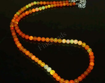Collier De Perles Rondelles En Opale Naturelle D'Éthiopie - 42,0 Carats | Neuf Avec étiquettes