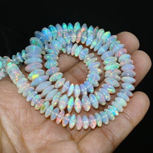 Natural Ethiopian Opal Beads, Fancy Shape, Multi-Color, 6-13 Size