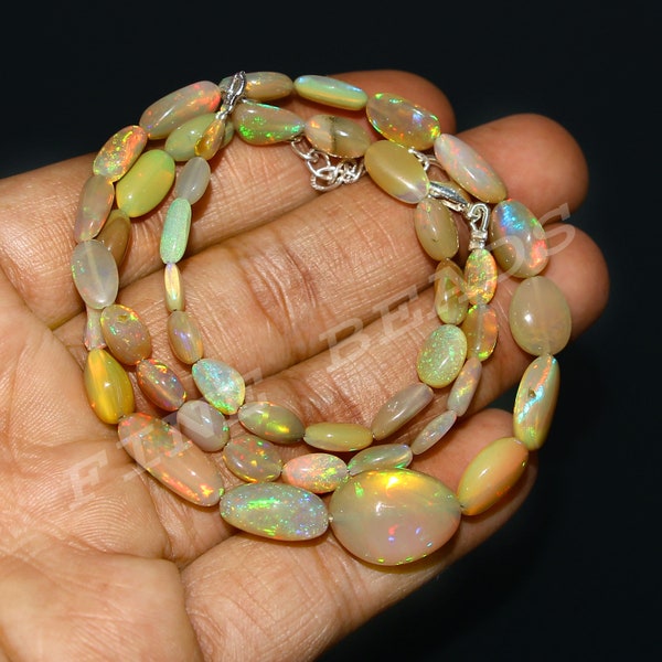 Ethiopian Opal Beads | Boho Jewelry | Opal Fire Beads |  Smooth Nuggets Beads | Welo Fire Opal Beads | Jewelry Necklace | Best Gift For Her