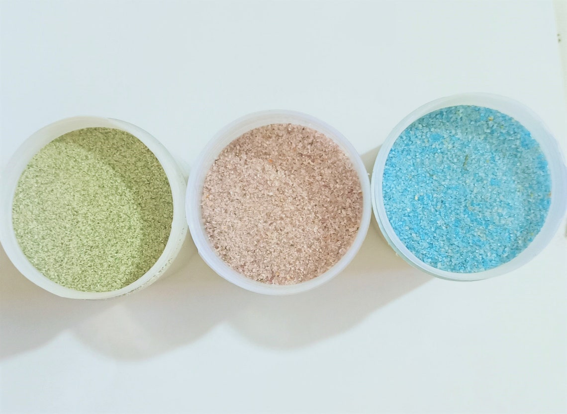 Natural Gemstone Dust Powder-Set Of 3 EmeraldPink