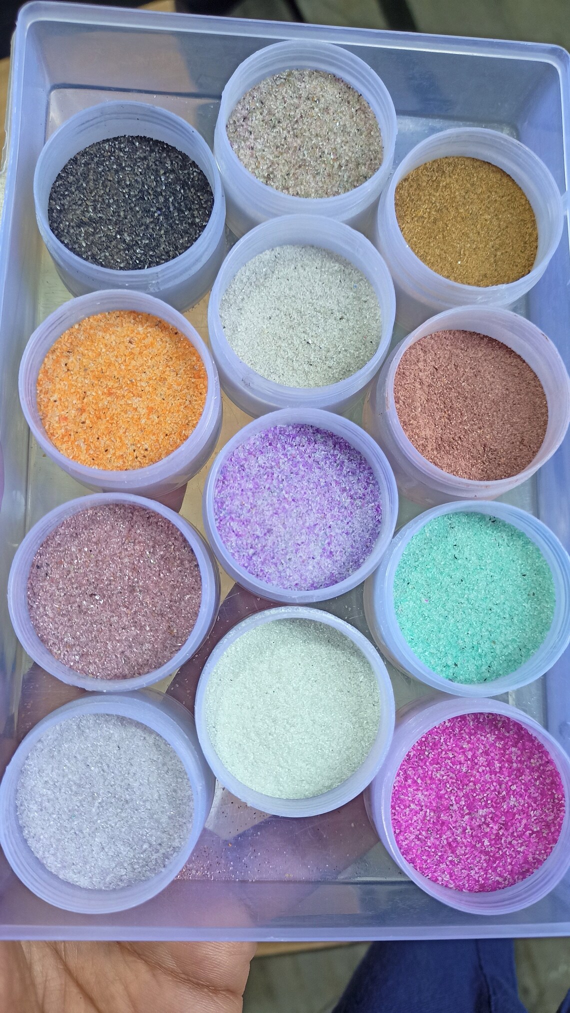 Natural Gemstone Dust Powder Set of 12 Complete crushed