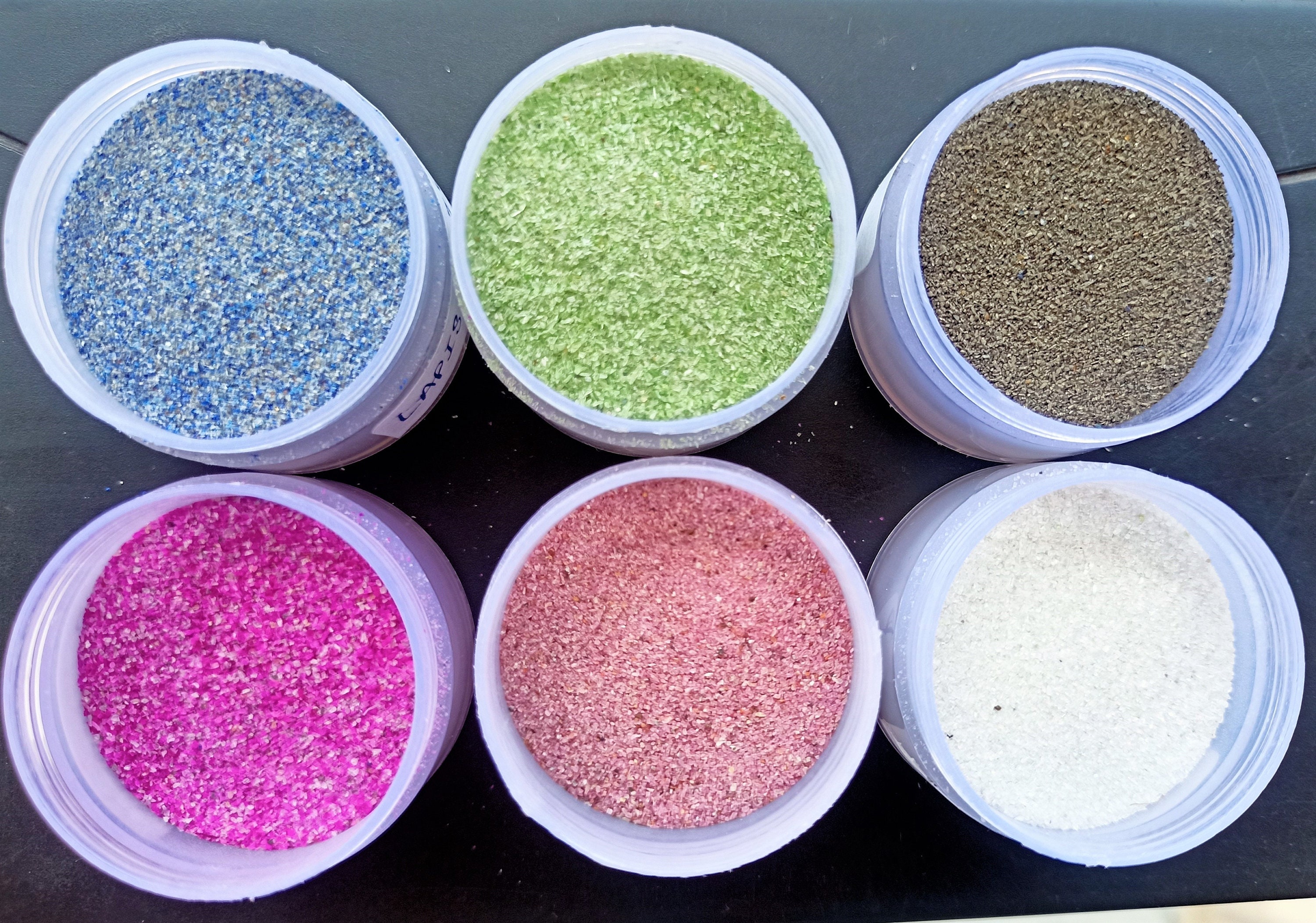 Natural Gemstone Dust Powder Set of 6 Super fine Crushed