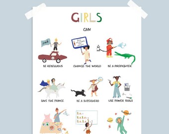 Poster "Girls Can" A3