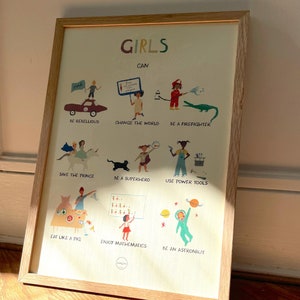 Póster "Las niñas pueden" A3