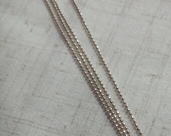 10 m Kugelkette Halskette Meterware Silber 1,5 mm Kette Basteln Schmuck Diy 