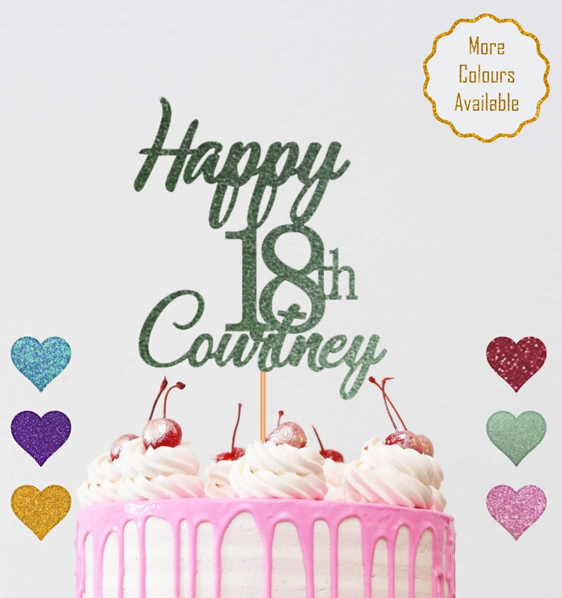 18th Birthday Cake Topper 18th Birthday Custom Cake Topper - Etsy UK