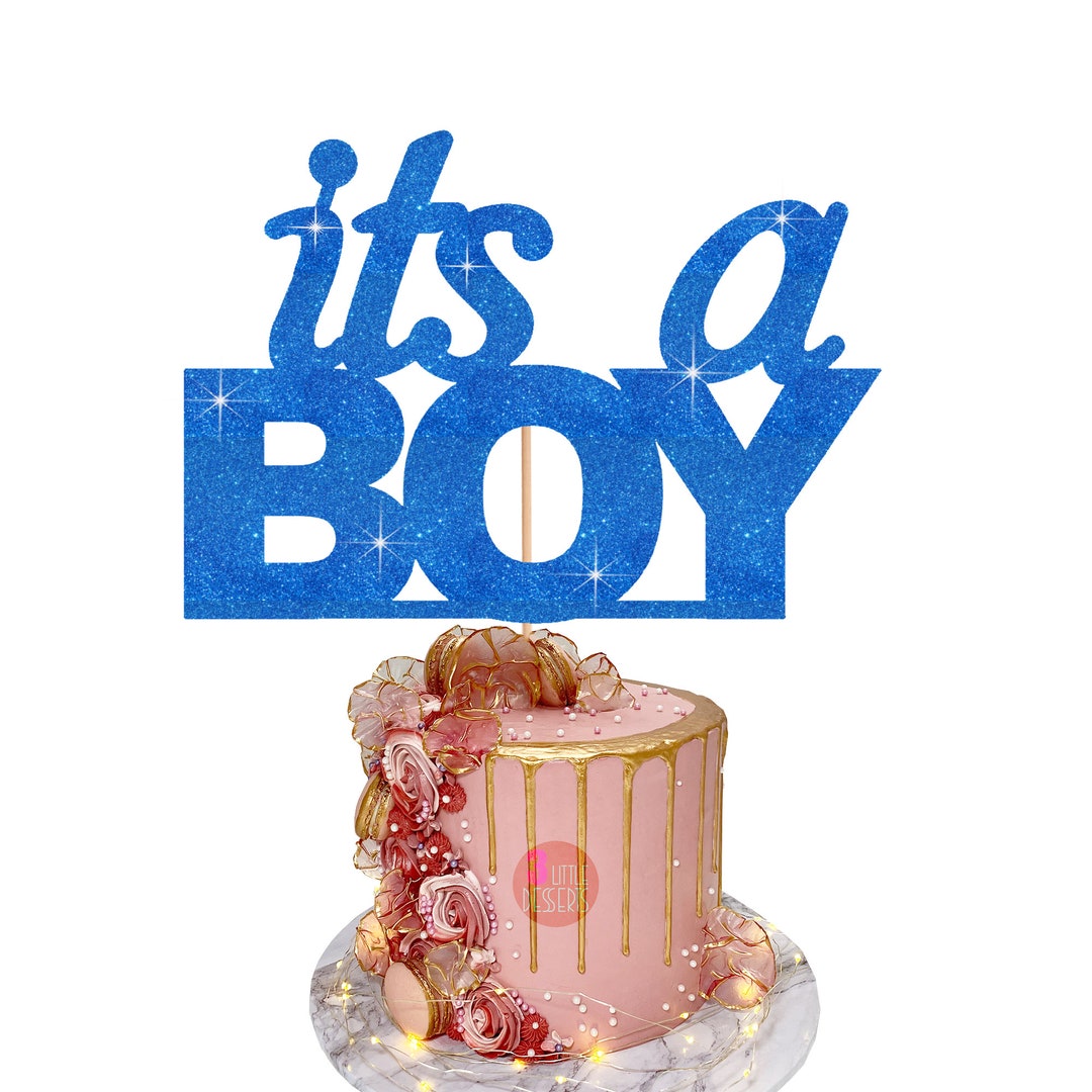 Its a Boy Cake Topper Glitter Cake Topper Boys Cake - Etsy UK