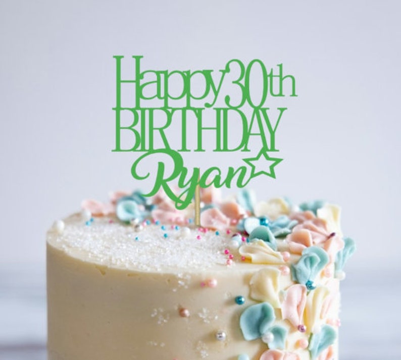 30 Birthday cake topper, 30th birthday, Custom cake topper, Birthday topper, Personalized cake topper, Birthday cake topper, Party Supplies image 6