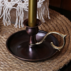 Handmade Copper Candle Holder, Living Room Decor, French Candle Holder, Vintage Candle Holder, Copper Candlestick Holder,Taper Candle Holder
