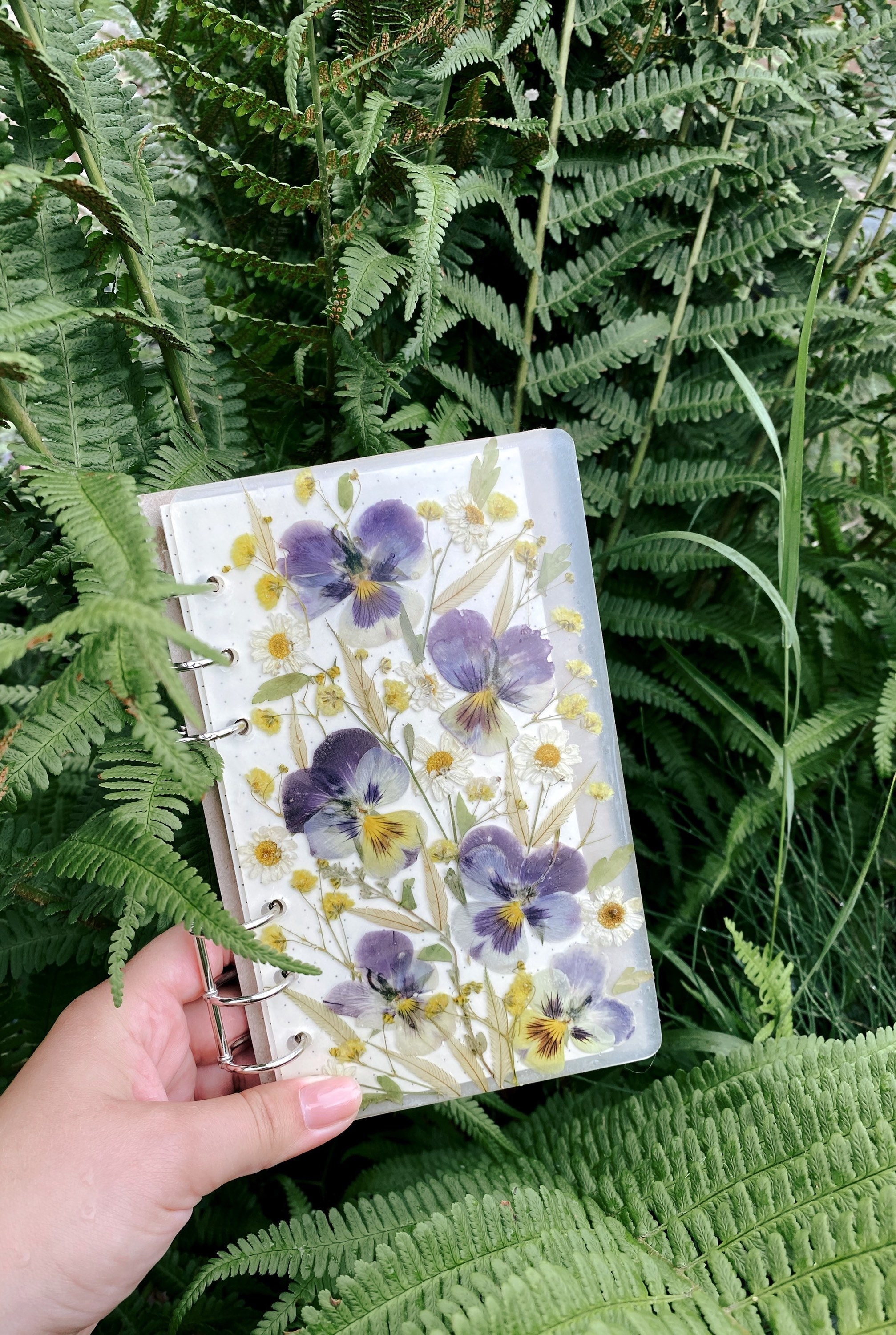 Resin flower notebook Pressed flower book Herbarium journal Etsy