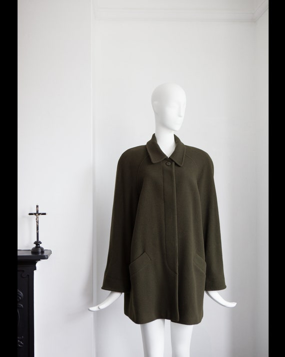 Vintage Green cape style wool coat