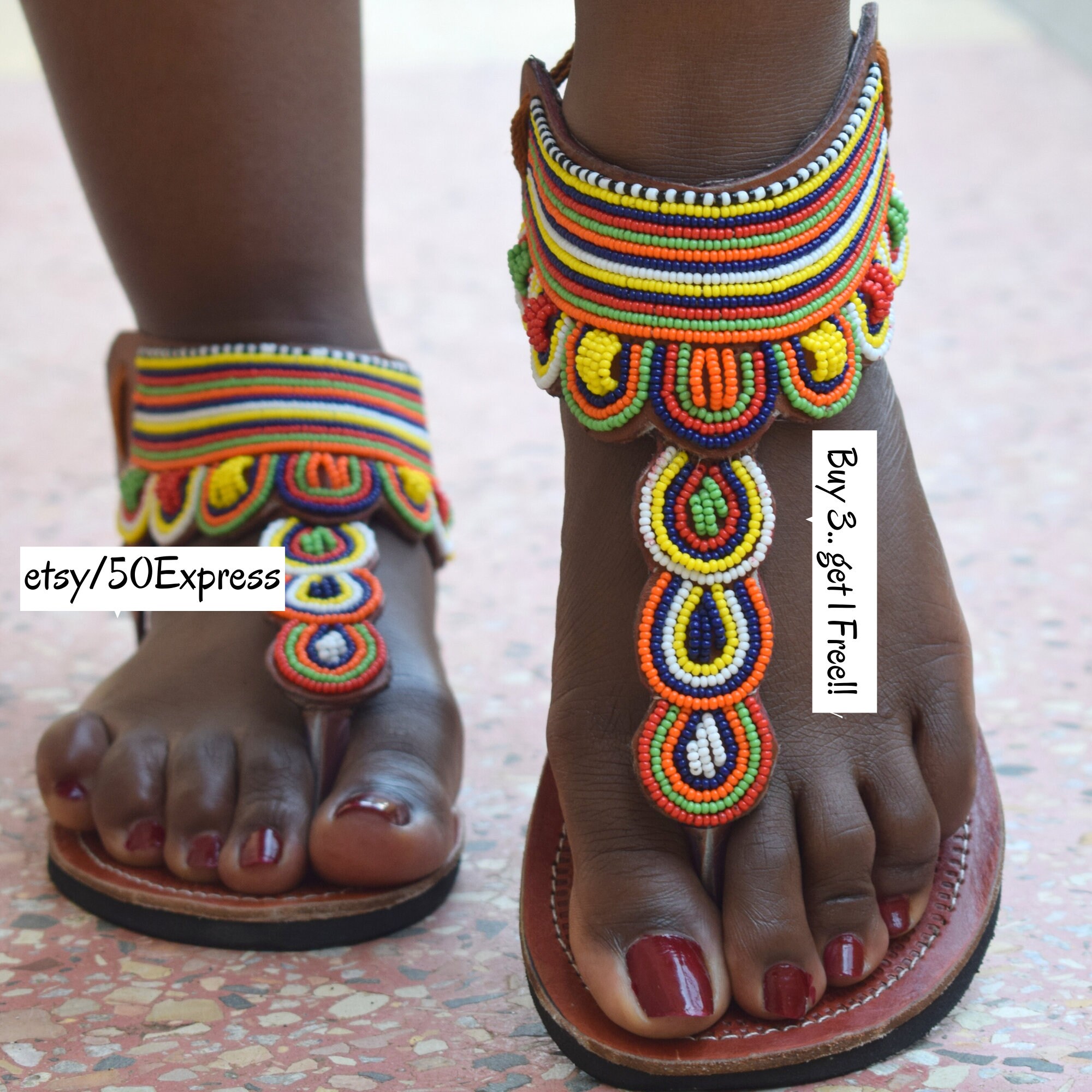 Africa Sandal Bead Shoe Woman Shoe Kenya Sandal Masai Etsy