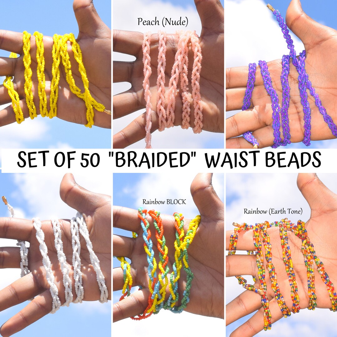 BRAIDED Waist Beads, Waist Beads, African Waist Beads, Custom Waist