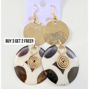 794 Earrings, Personalized Gifts, Birthday Gift, Bone Jewelry, Gift for Her, African Earrings, Earrings For Women, Statement Brass Earrings.