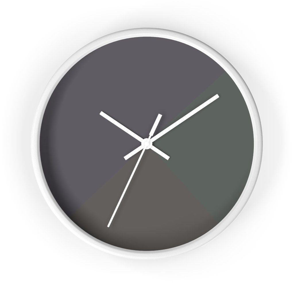 Dark Grey Wall Clock Minimalistic Design Wall Clock Simple - Etsy