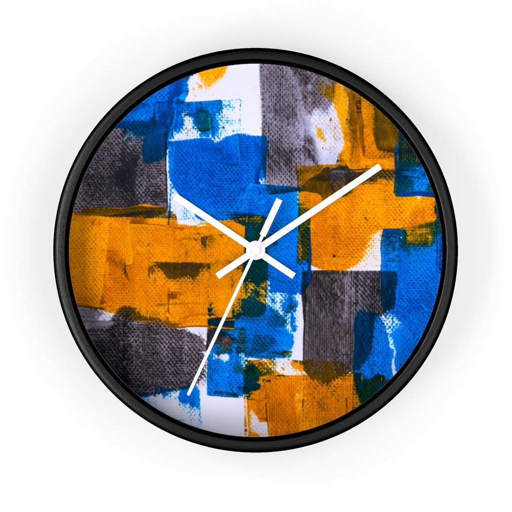 Abstract Modern Colorful Wall Clock Art Decor Wall Clock Etsy