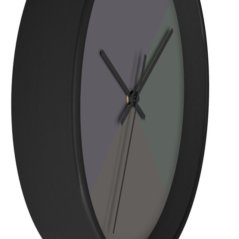 Dark Grey Wall Clock Minimalistic Design Wall Clock Simple Etsy