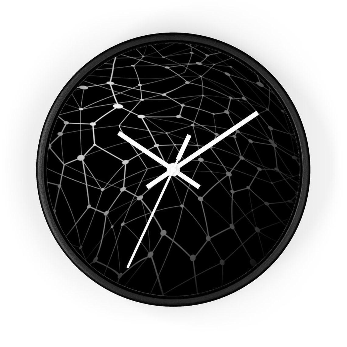 Abstract Black Wall Clock Decor Wall Clock Etsy