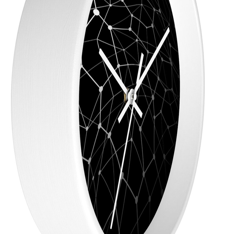 Abstract Black Wall Clock Decor Wall Clock Etsy