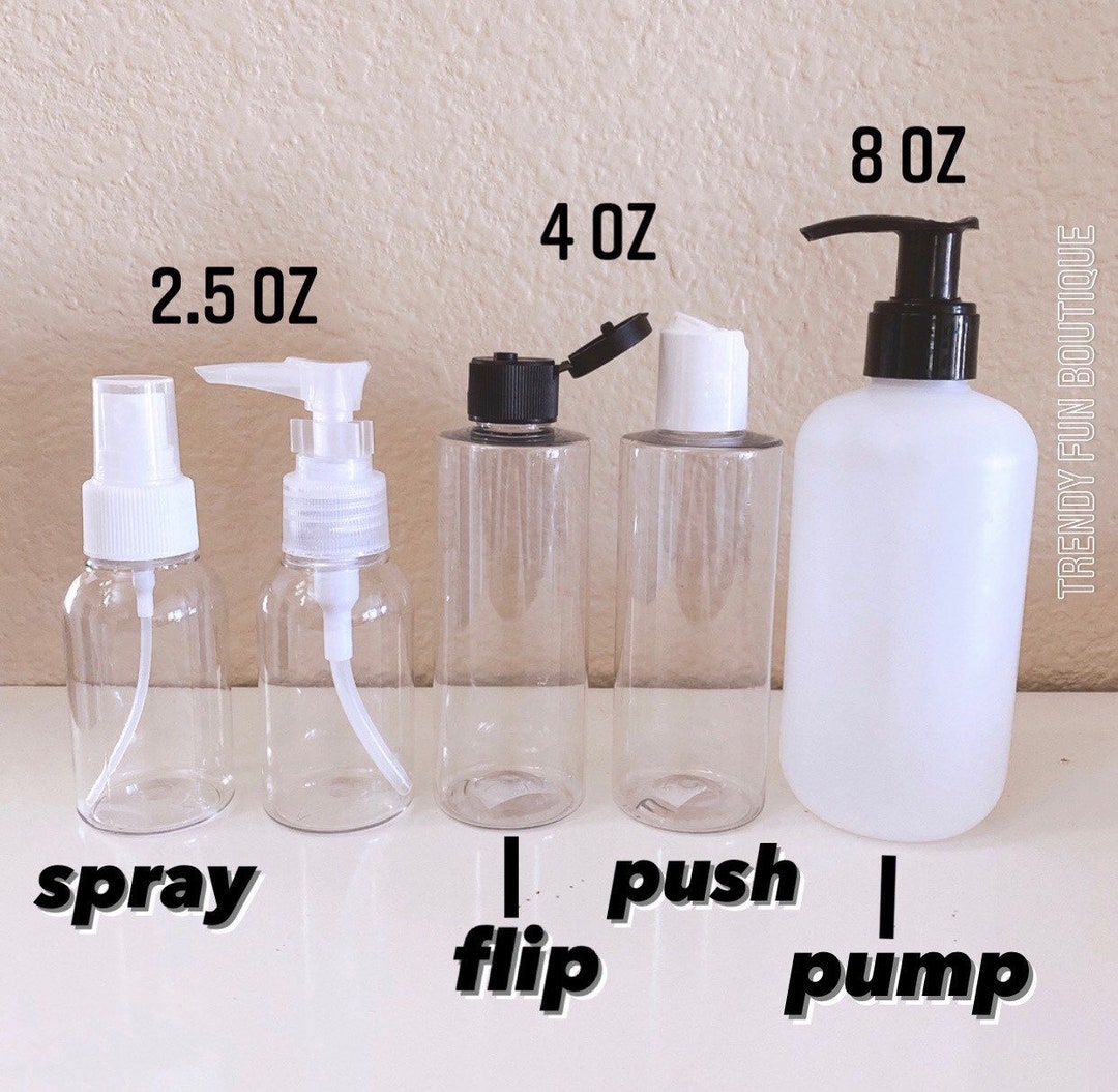 Clear Travelsize Plastic Bottles Spray Bottle Pump Bottle Etsy