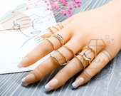 12 Piece Gold Ring Set Retro Ring Set Minimalist Ring Bohemian Rings for Women Anniversary Ring Gift for Her Vintage Ring Set