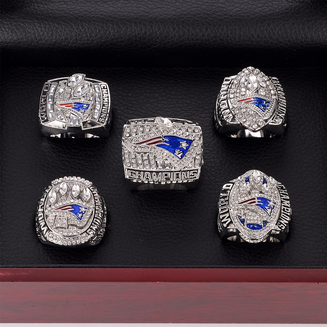 5pcs NFL Rings Set New England Patriots Championship Ring | Etsy