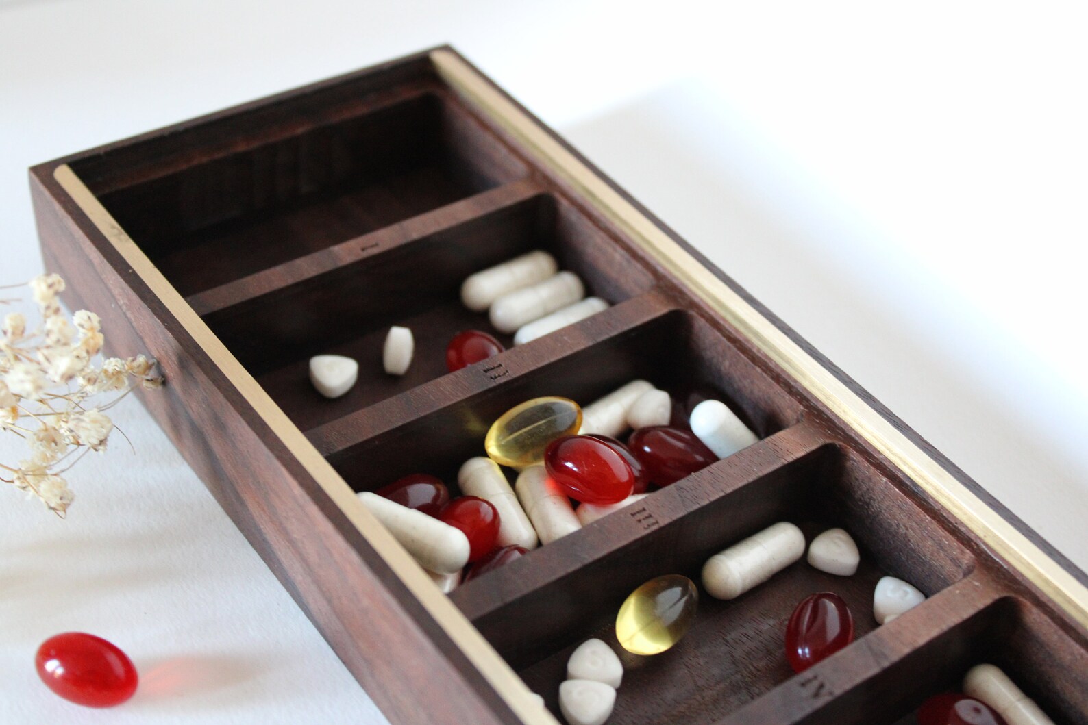 Pill case pill organize wood pill box pill box 7 day twice Etsy