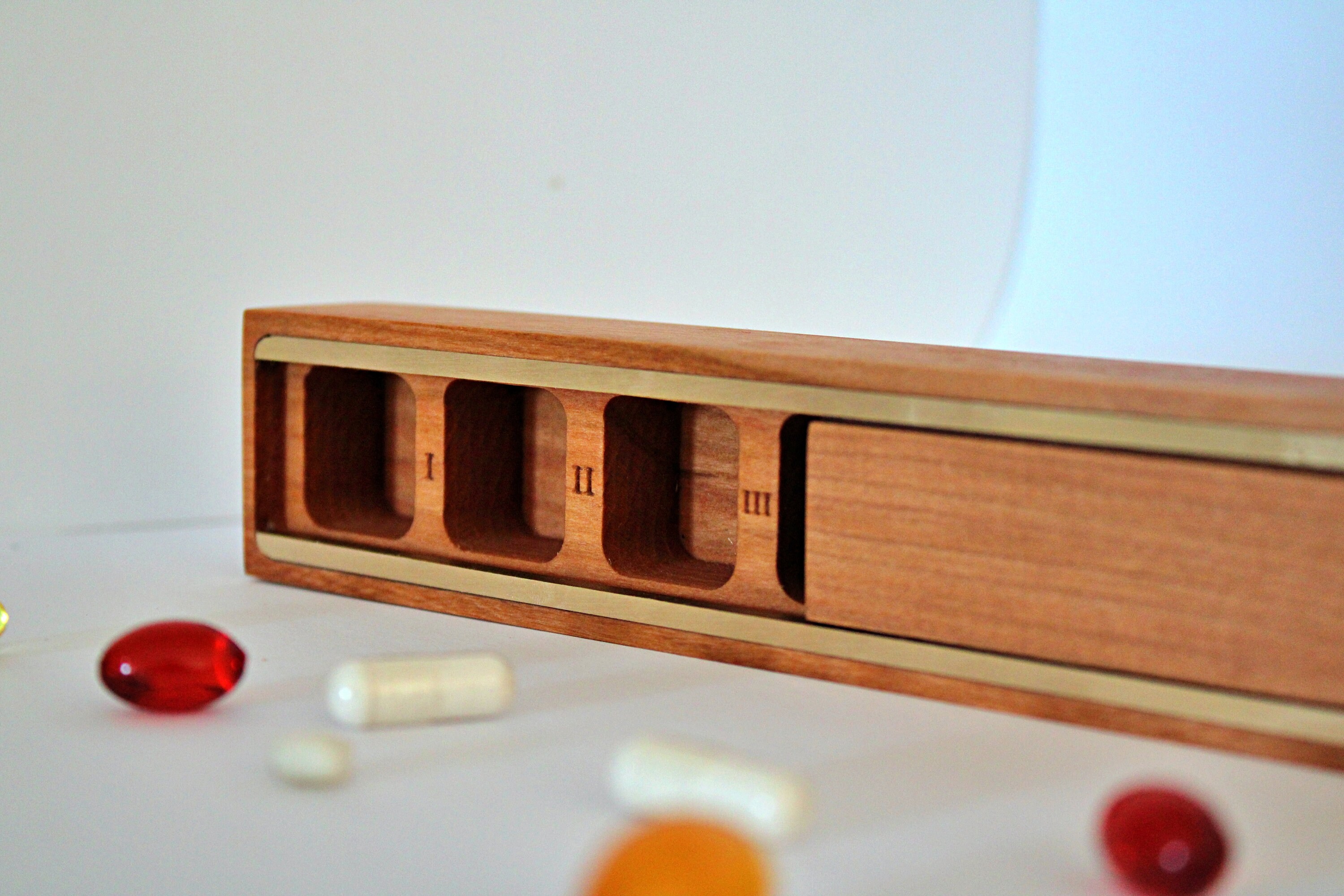 Monthly Pill Case, Pill Case One Month, Monthly Pill Box, Small Pill Case,  Monthly Planner, Large Box, Wood Pill Box, Monthly Pill Organizer 
