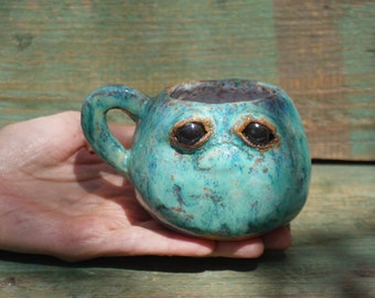 Ceramic Mug, Ceramic Sculpture Art, Human Face, Ceramics and Pottery, Glazed Pot, Cute Mug