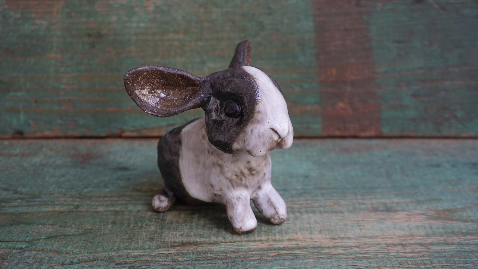 Dutch Rabbit Figurine Ceramic Sculpture Bunny Sculpture | Etsy