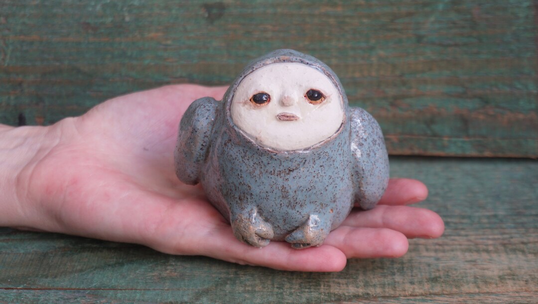 手作り陶器の鳥の置物：奇妙な彫刻アート - Etsy 日本