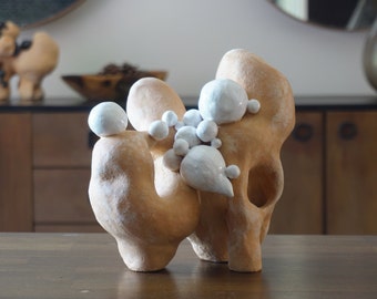 Ceramic Sculpture Art, Clay Sculpture, Contemporary Art Object, Interior Decor