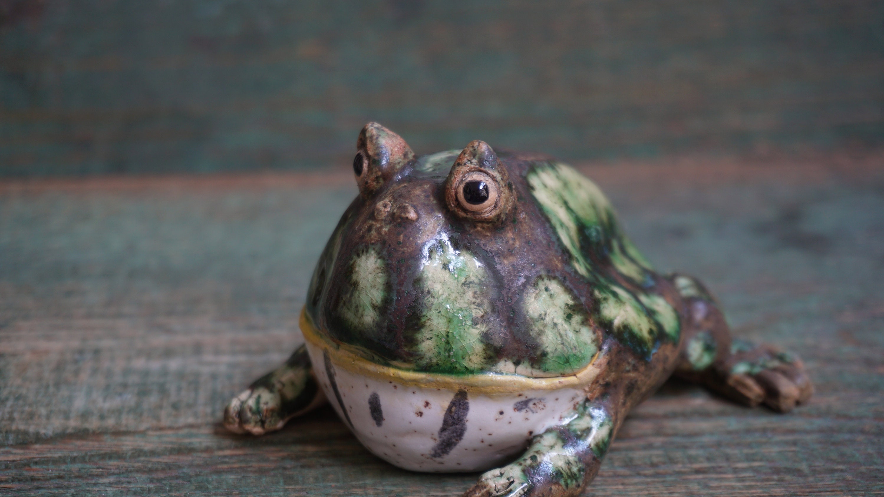 Ceramic Frog Figurine Ceramic Sculpture Art Cute Frog Etsy