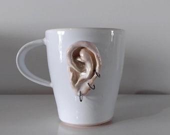 Handmade Ceramic Mug: Whimsical Pottery Cup