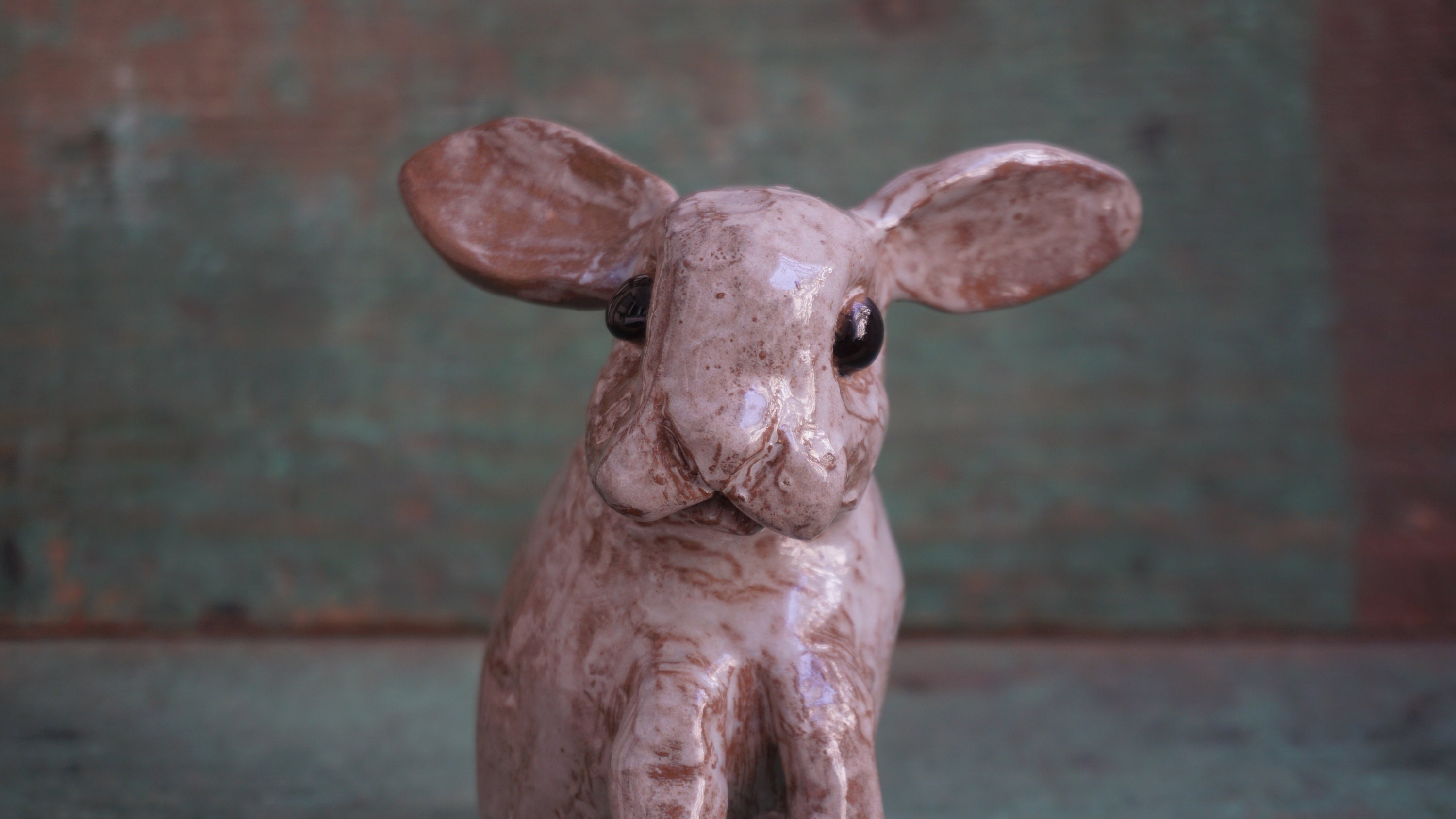 Ceramic Rabbit Figurine Ceramic Sculpture Bunny Sculpture Etsy