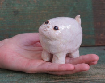 Handmade Ceramic Dog Figurine: Weird Sculpture Art