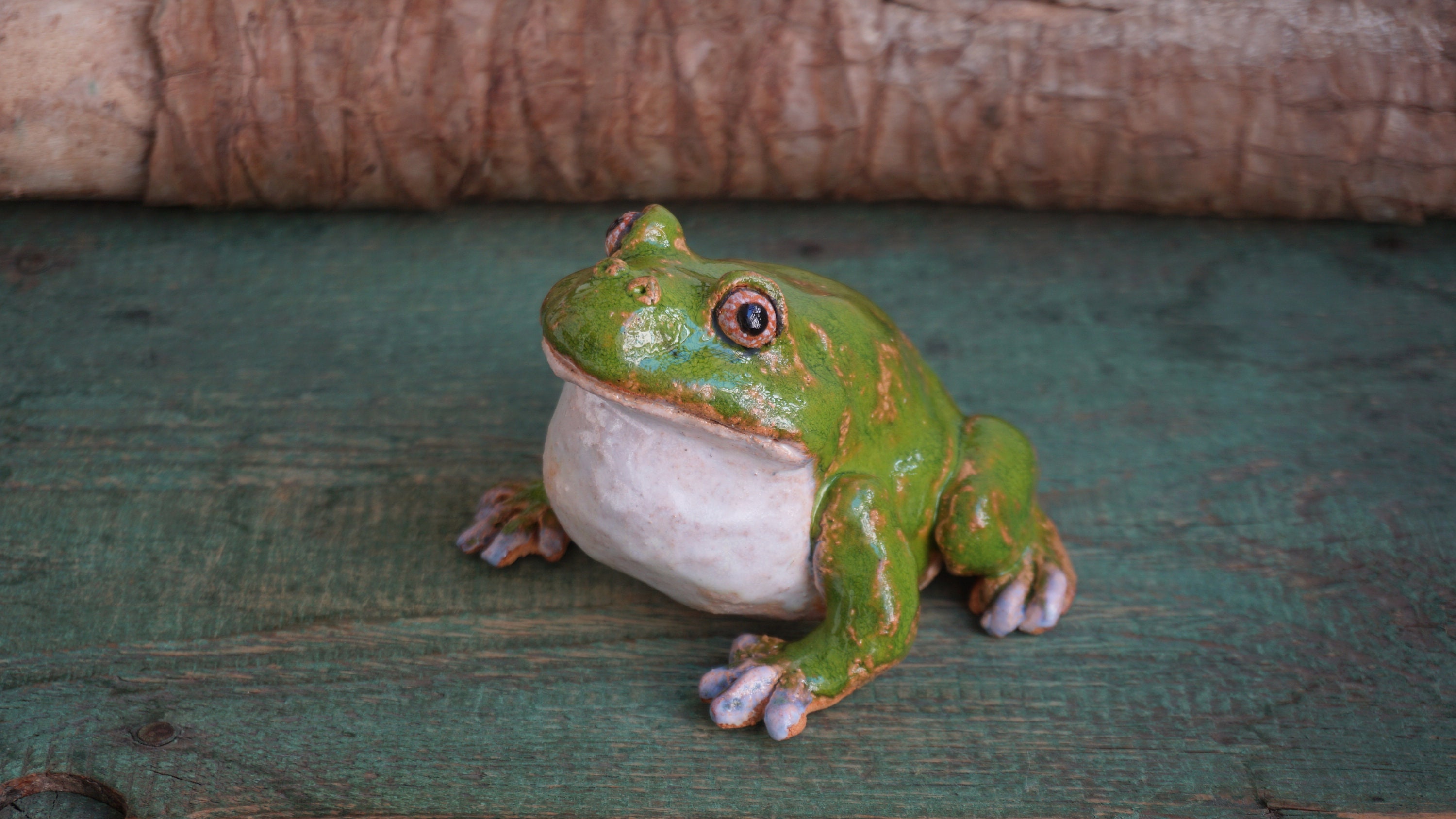 Frog Sculpture Ceramic Frog Figurine Animal Sculpture Toad | Etsy