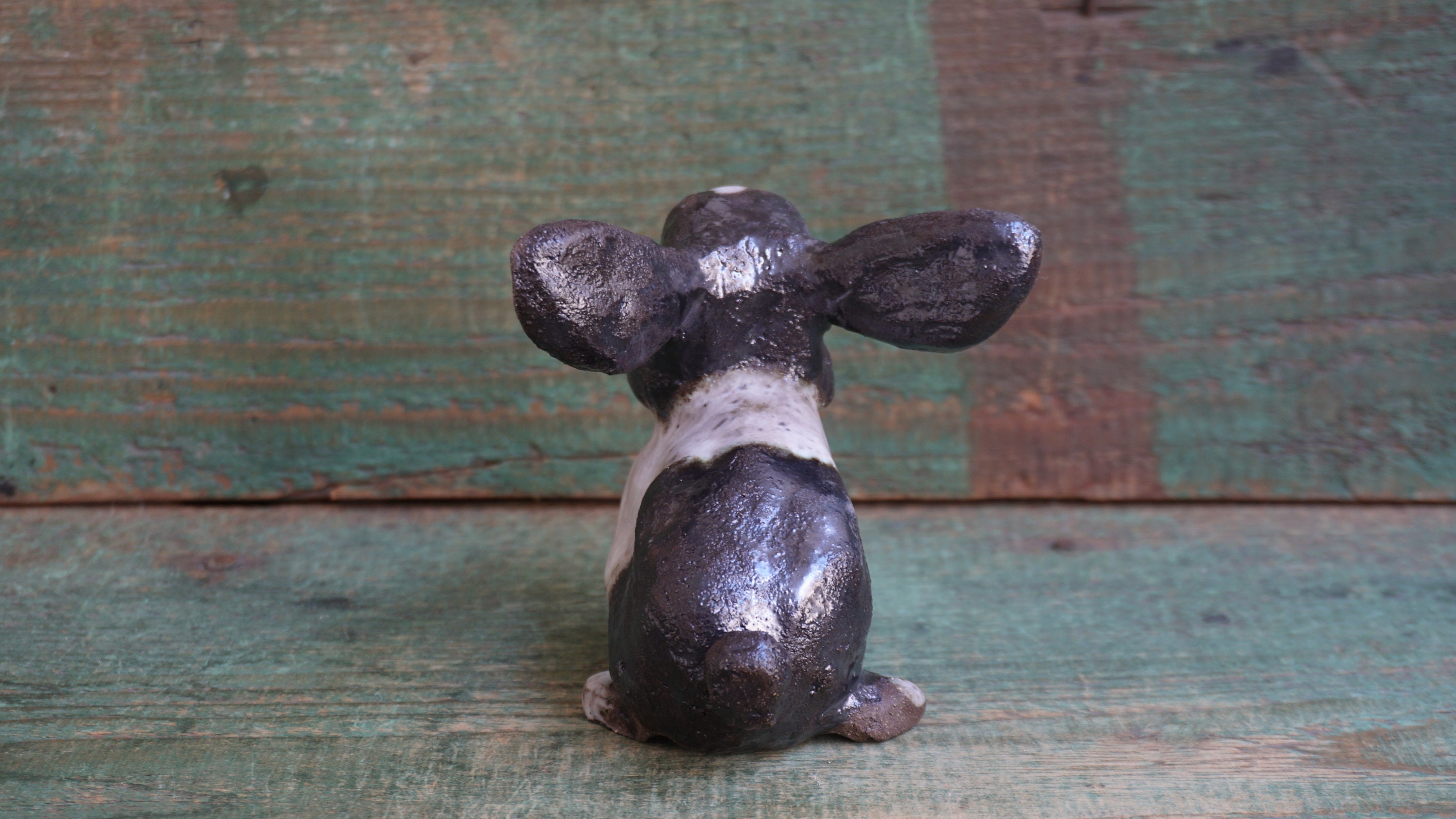 Dutch Rabbit Figurine Ceramic Sculpture Bunny Sculpture | Etsy