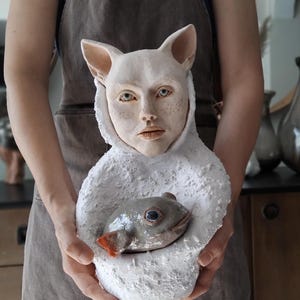 手作りシャモット粘土彫刻：現代アートオブジェ - Etsy 日本
