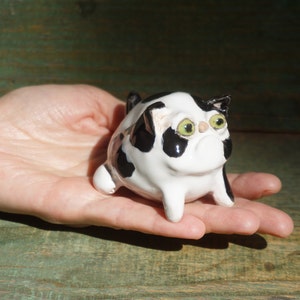 Ceramic Sculpture Art, Ceramic Cat Sculpture, Kitten Figurine, Ceramic Animal Sculpture