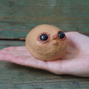 Potato Figurine, Ceramic Frog Figurine, Ceramic Sculpture Art, Cute Frog Statue, Ceramic Animal