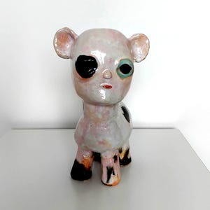 Handmade Stoneware Clay Sculpture: Contemporary Art Object
