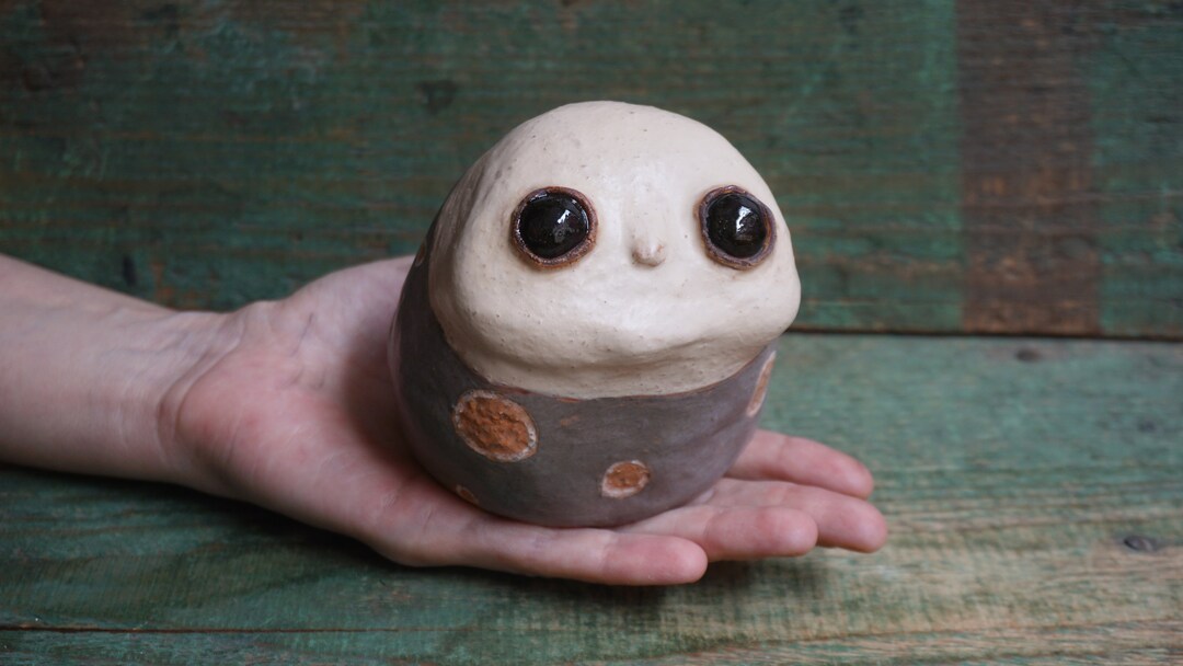 Handmade Ceramic Alien Figurine: Unique Clay Sculpture - Etsy