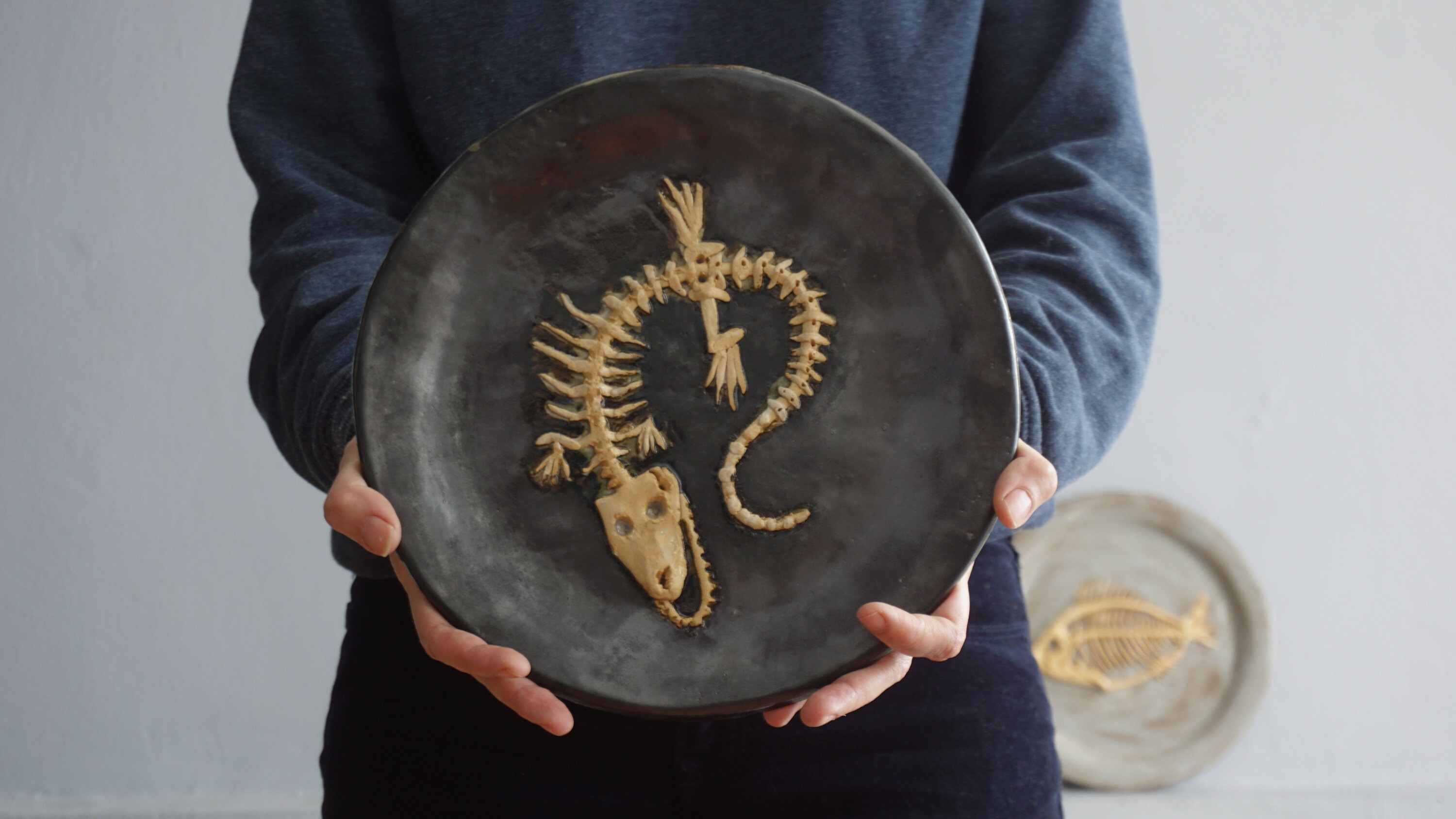 Keramik-Wand-Platte Keramik Eidechse Wandbehang Ton | Etsy