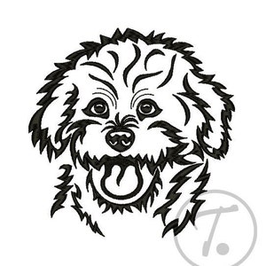 Bichon Frise dog embroidery design in 4 size. Bichon dogs embroidery. Pets. House small dog. Dogs design. Machine Embroidery Digital Pattern