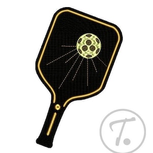 Pickleball Racket Embroidery Design: Sport Embroidery Pattern (Digital Download)