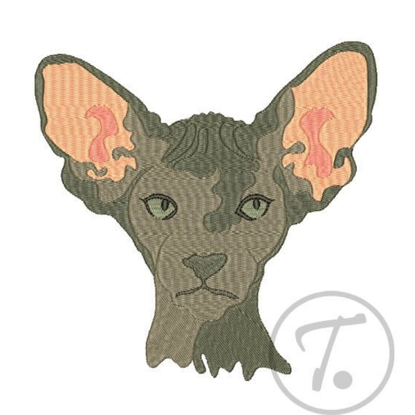 Peterbald cats embroidery design. Peterbald cats in 4 size. Pets. Embroidery for cat. Clothes and T-shirts. Machine embroidery. Pattern