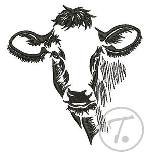 Farm animals - Cow embroidery design. Domestic animals embroidery. Farm animal cow. Design of domestic animal - Machine embroidery. Pattern